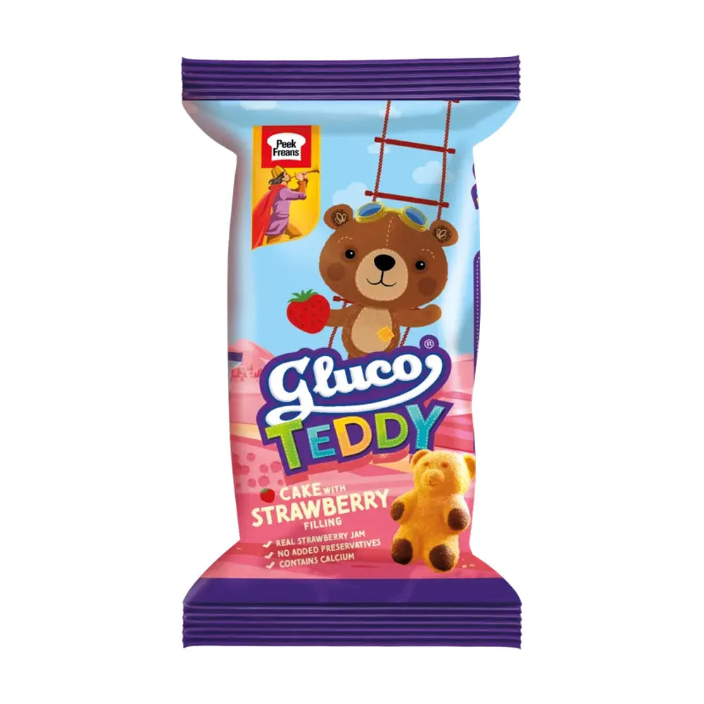 Gluco Teddy Cake Strawberry (Rs-40)