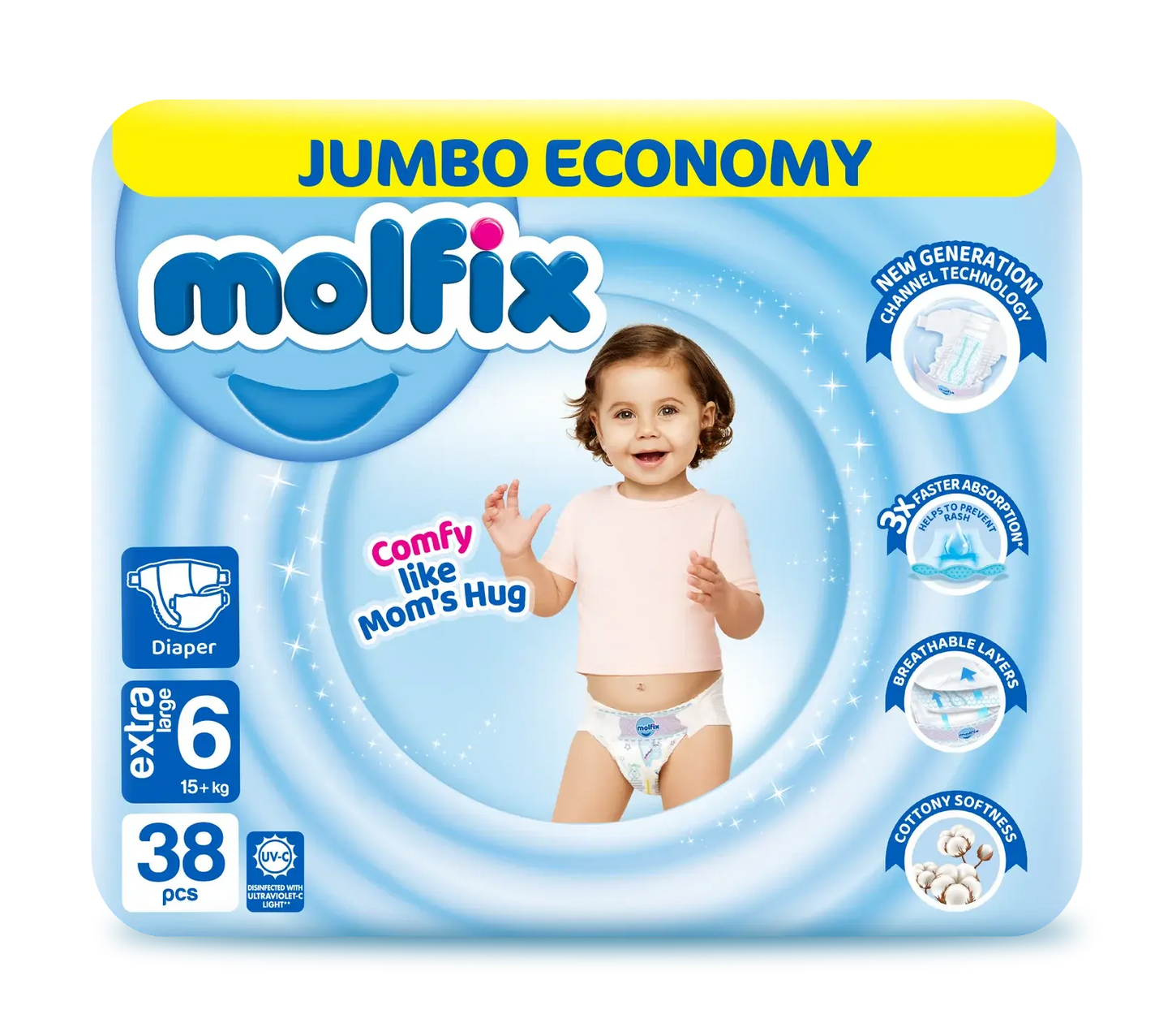 Molfix Diapers 6 (38 Pcs)