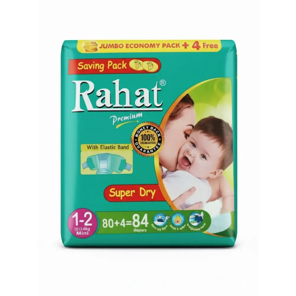 Rahat Premium Diapers Small(84 Pcs)
