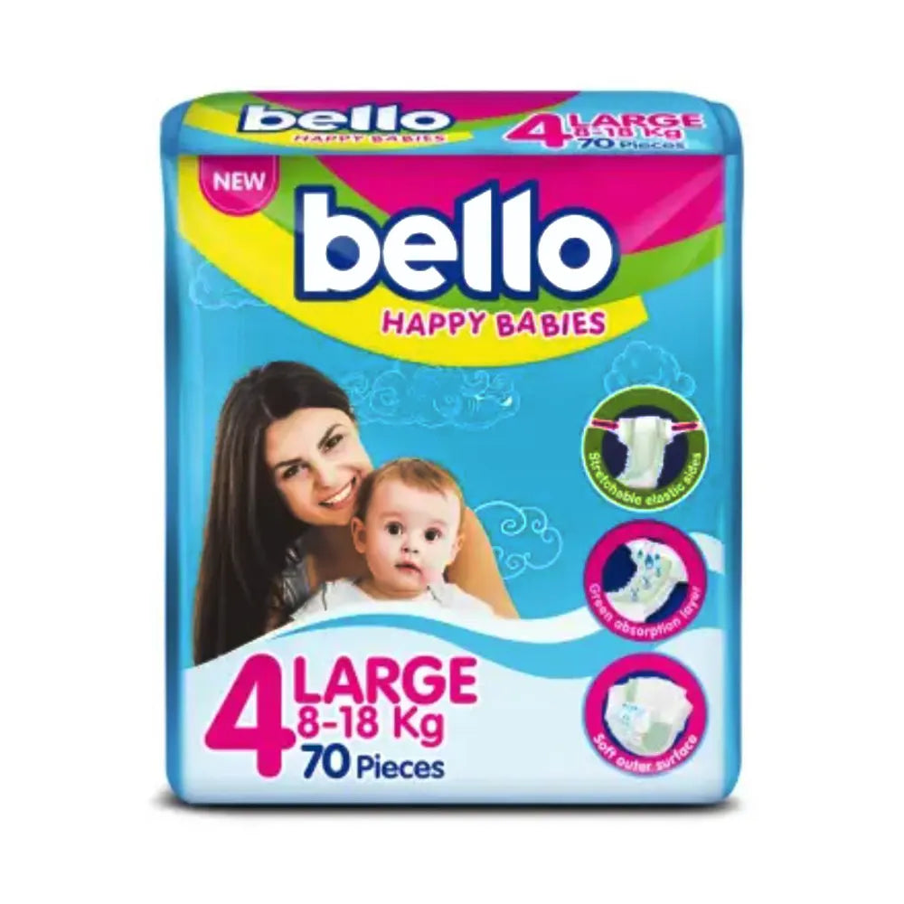 Bello Diapers Large-(70 Pcs)