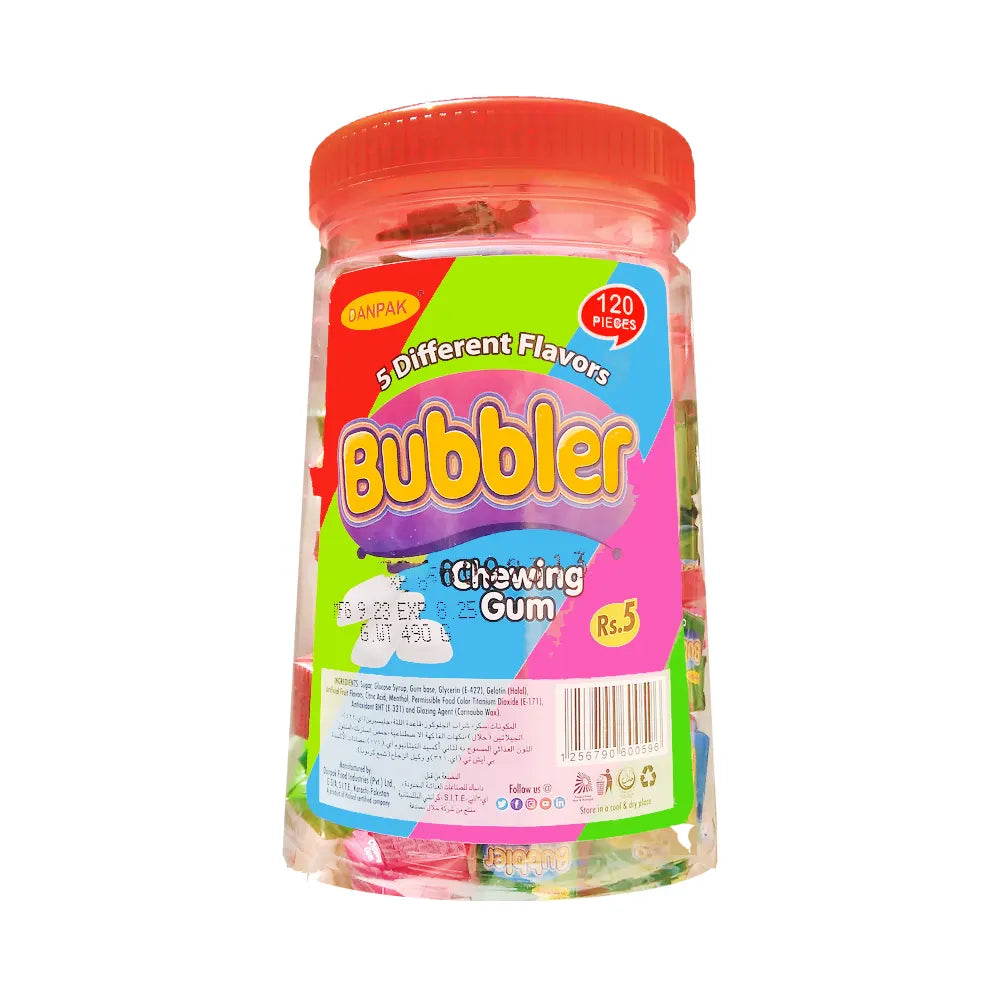 Danpak Bubbler Gum Jar 5Rs (120 Pcs)