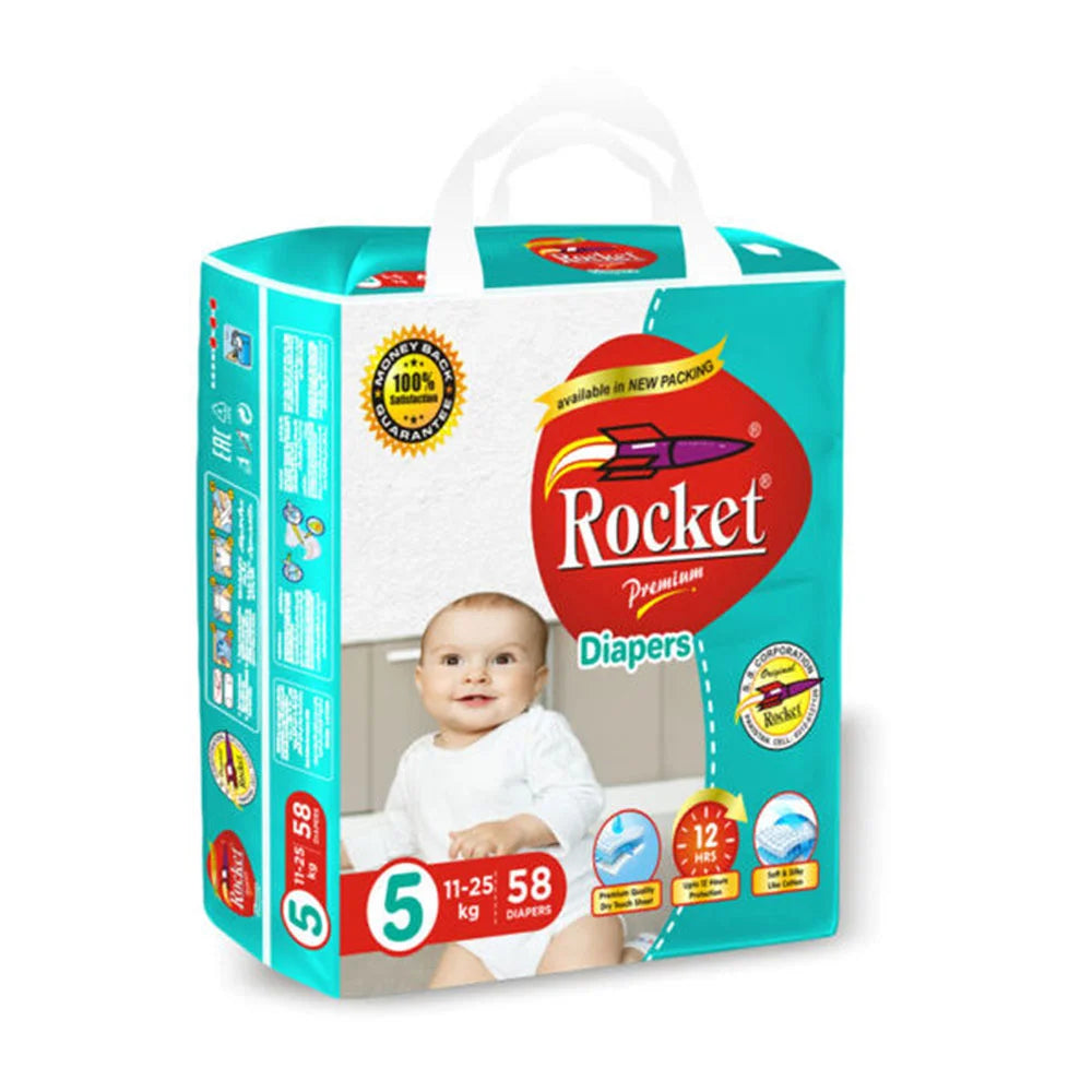Rocket Premium Diapers Extra Large(58 Pcs)