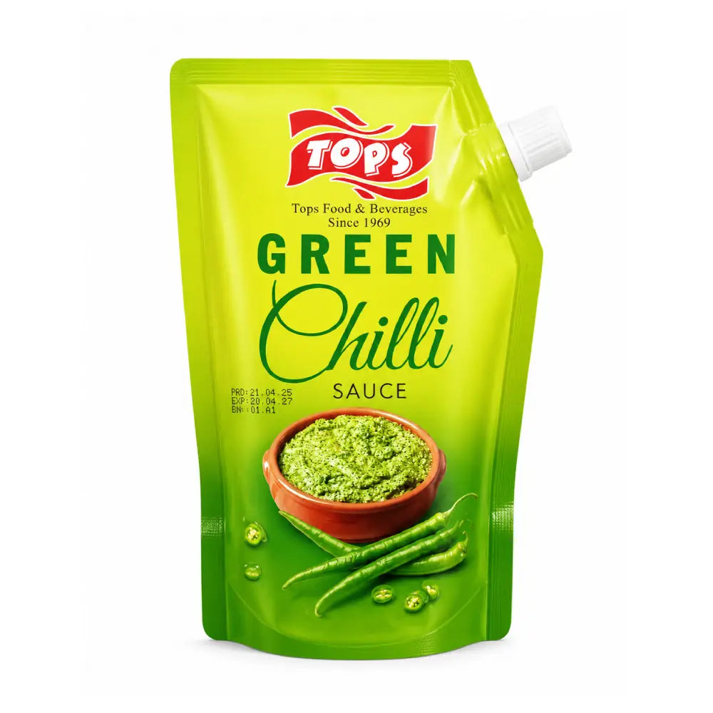 Tops Green Chilli Ketchup 500g