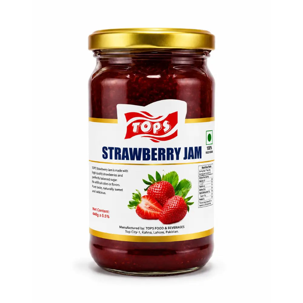Tops Jam Strawberry 440g